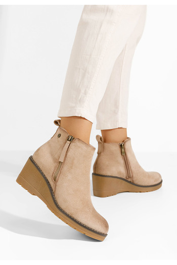 B T Shoes Μποτακια πλατφορμεσ Ellen μπεζ