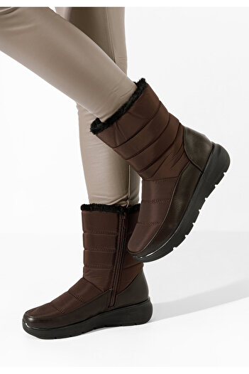 B T Shoes Γυναικείες Μπότες Χιονιού Pargia καφε