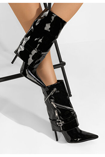 B T Shoes Cizme cu toc subtire Radiancy negre