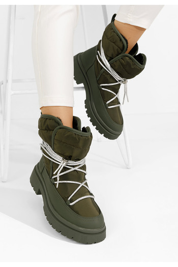 B T Shoes Γυναικείες Μπότες Χιονιού Haydee πρασινο