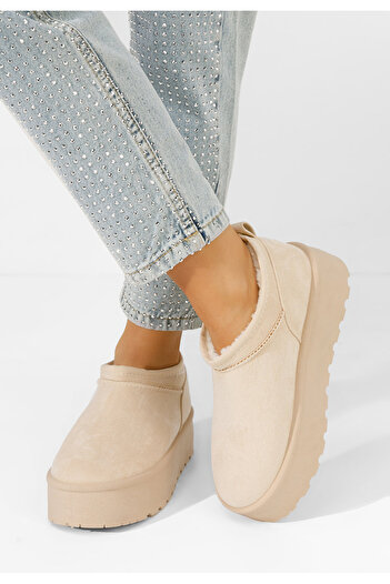 B T Shoes Μπότες τύπου ug Lorenna μπεζ