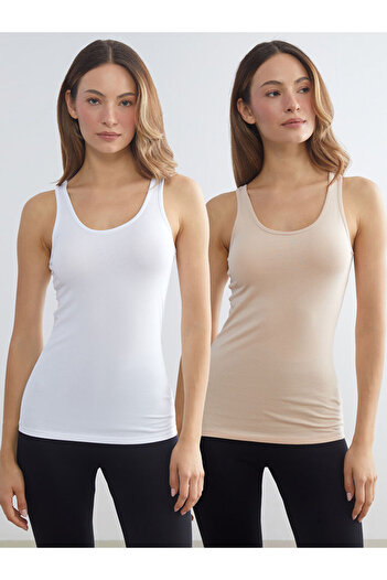 LC Waikiki Create Your Style from Uzg Store |   U Neck Women's Tank Top 2-Pack