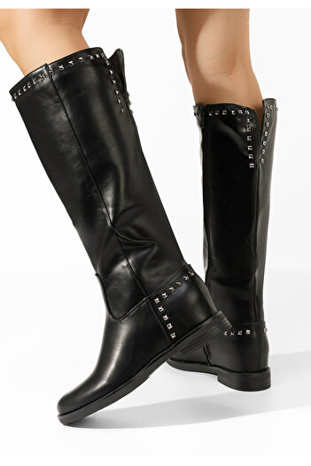 B T Shoes Μπότες με πλατφόρμα Zea Μαύρα