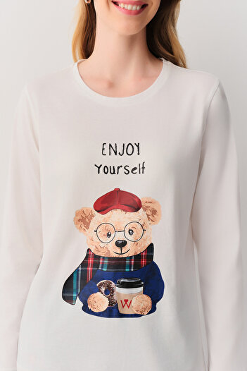 SUWEN Teddy Bear Pijama Takımı