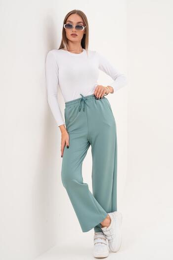 ŞİMAL Women's Wide Leg Scuba Pants 255072 -