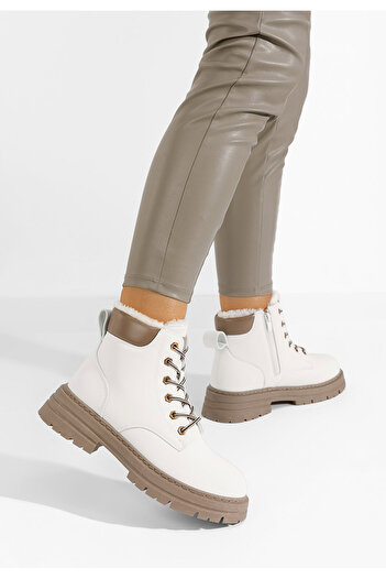 B T Shoes Αρβυλάκια γυναικεία Katavega λευκά