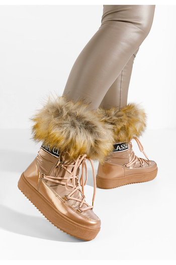 B T Shoes Γυναικείες Μπότες Χιονιού Erenya V2 champagne