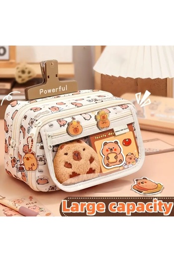 SANRIO CAPYBARA DESENLİ KALEM KUTU KAPİBARA KALEMLİK SETİ