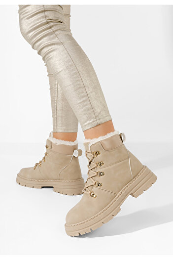 B T Shoes Αρβυλάκια γυναικεία imblaniti dama Lunesa μπεζ