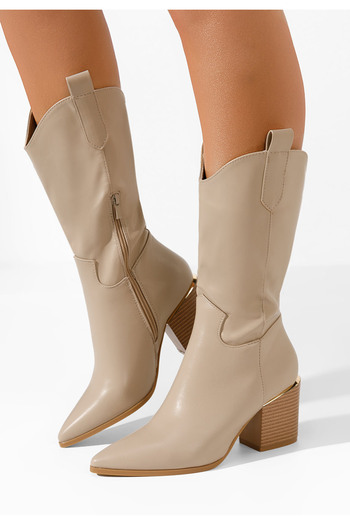 B T Shoes Καουμπόικες Μπότες Meridia Χακι