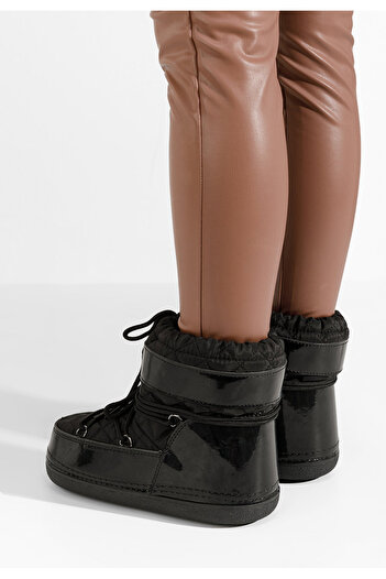 B T Shoes Γυναικείες Μπότες Χιονιού Cocoon Μαύρα