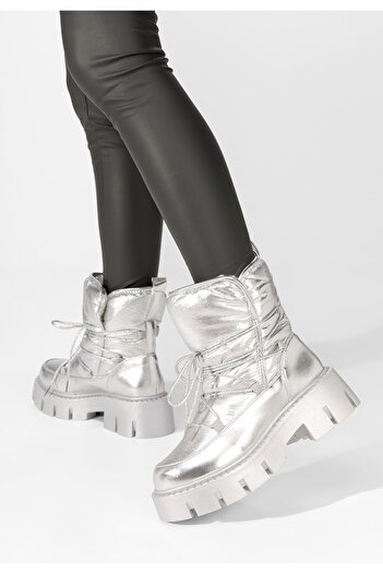 B T Shoes Γυναικείες Μπότες Χιονιού Karinna arginti