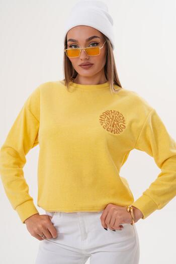 ŞİMAL Дамска блуза с бродерия Thessaloniki Knit Sweatshirt 255224 -