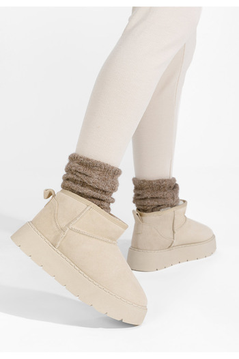 B T Shoes Μπότες τύπου ug Olevianna μπεζ