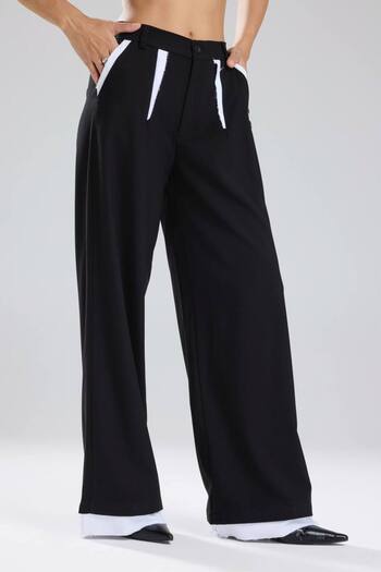 tw3 Women's Brooch Detailed Dirty Stitching Design Trousers