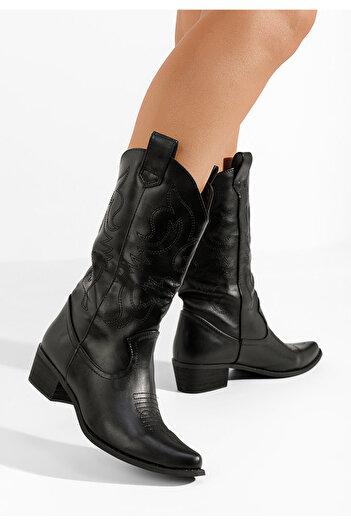 B T Shoes Καουμπόικες Μπότες Kiara Μαύρα