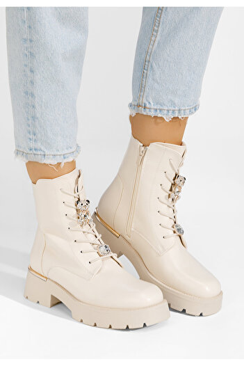B T Shoes Αρβυλάκια γυναικεία Maxine V3 μπεζ