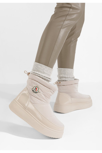 B T Shoes Γυναικείες Μπότες Χιονιού Lisivia V2 μπεζ