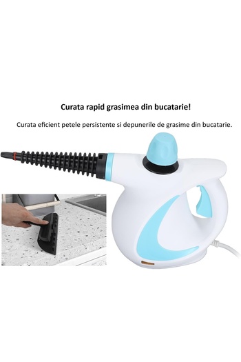 Joynix Multi-functional Steam Cleaner, 1050W, 9 Accessories, 350ml Tank, Blue,