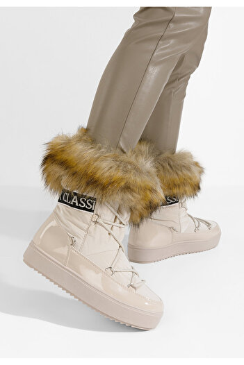 B T Shoes Γυναικείες Μπότες Χιονιού Erenya μπεζ