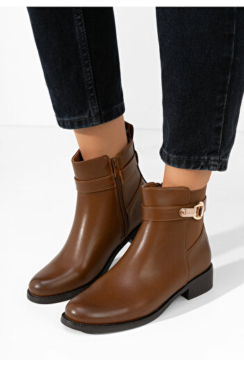 B T Shoes Γυναικεία μποτάκια Mavisa ταμπά