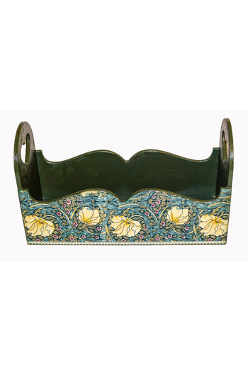 Kumiko Art Planter with William Morris decoration, Arts and Crafts, 30x12x17 cm