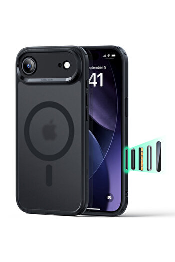 ESR Husa iPhone 17 Air Classic Hybrid HaloLock, negru frost