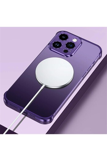 Flippy Metallic Edgeless Case Compatible with iPhone 16 Pro, Flippy, Corner and Camera Protection, Aluminum