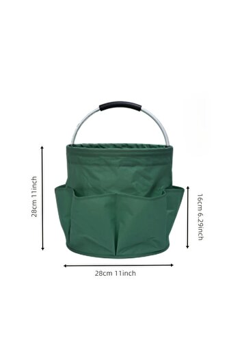 Flippy 17L Tool Basket Bag, Flippy, 600 D Oxford Material, 28 x 28 x 28 cm, Green