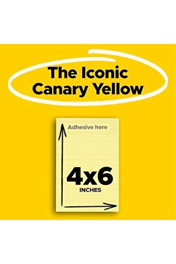 STOREMAX Snshop Notes, 4 X 6, Lined, Canary Yellow, 12 100-Sheet Pads/Pack 467437