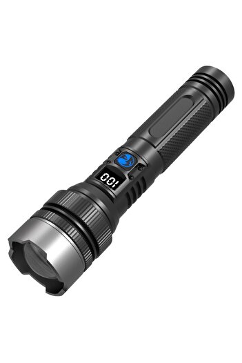 Flippy LED Flashlight White Light, Flippy, Zoom Telescopic, Power Bank, Aluminum + ABS, 1800 mAh, 17 x 4 x