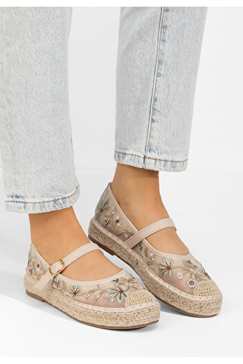 B T Shoes Béžové dámské espadrilky Meaghan