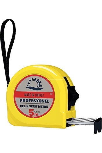 STOREMAX Goldwhirl Steel Tape Measure, 5 Meters, 25 mm Width, Auto-Lock, with Strap, Durable Body, Auto