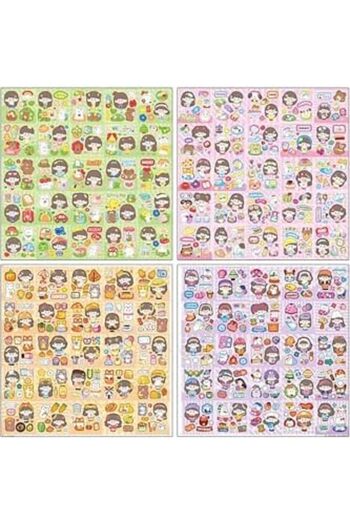 STOREMAX Snshop Spring Themed 100 Sheets 4-Compartment Sticker Set • Bullet Journal 467437