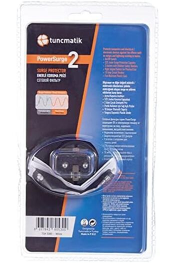 STOREMAX مقابس حماية من التيار الكهربائي من سيرساشوب Tsk5080، لون أبيض، 2 قطعة، 525 جول 266450