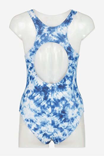 Piping Hot Kids Girl Racer Back One Piece, Blue Combo