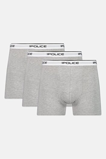 883 Police Men 3 Pcs Brand Logo Boxer Shorts, Grey