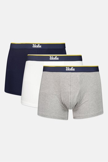 UCLA Men 3 Pack Brand Logo Trunks, Multicolor
