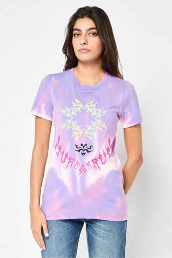 Diesel Women Crew Neck Short Sleeve Embroidered T-Shirt, Multicolor