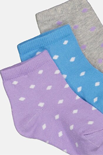 MUDD Kids Girl 5 Pairs Allover Print Quarter Socks, Multicolor