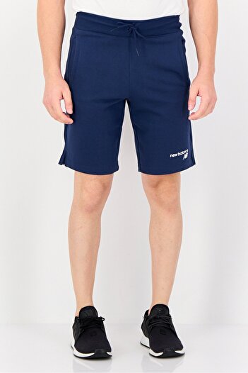 New Balance Men Athletic Fit Brand Logo Running Shorts, Navy