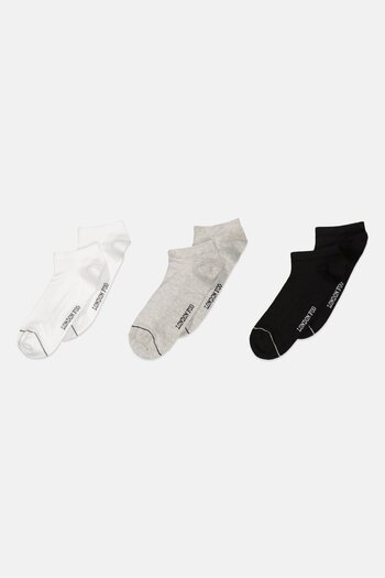 London Fog Men 3 Pairs Brand Logo Ankle Socks, Multicolor