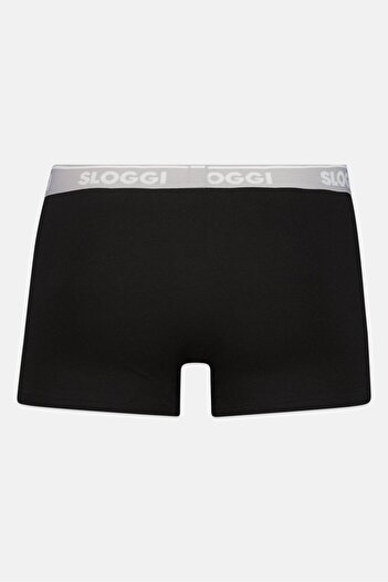SLOGGI Men 2 Pcs Brand Logo Boxer Brief, Black