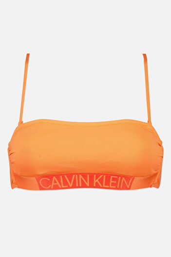 Calvin Klein Women Brand Logo Padded Bra, Orange