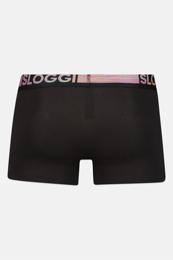 SLOGGI Men 2 Pcs Brand Logo Boxer Brief, Black