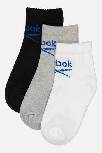 Reebok Men 3 Pairs Brand Logo Ankle Socks, Multicolor