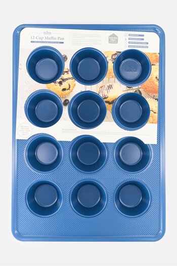 Alta 12 Cup Muffin Cupcake Pan, Slate Blue