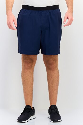 New Balance Men Standard Fit Brand Logo Training Shorts, Navy