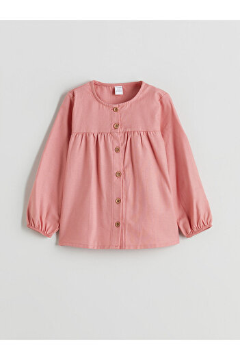 LC Waikiki Crew Neck Gabardine Girl's Shirt