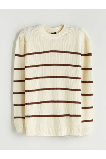 LC Waikiki Crew Neck Striped Boy's Knitwear Sweater